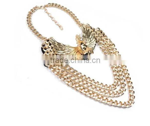 New Design Lady Bib Statement Noble exaggerated Chain Pegasus Luxury necklace