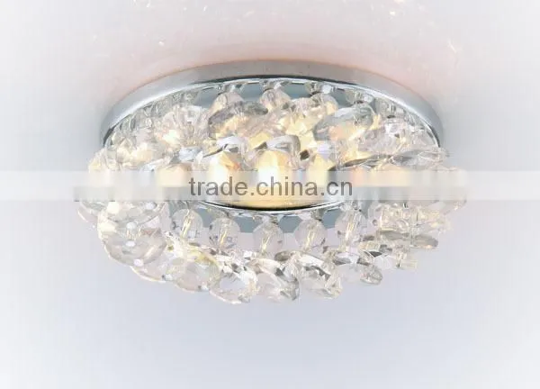 modern MR16 gu5.3 gu10 AB multi color crystal beads chrome iron base led spot light for indoor ceiling decoration