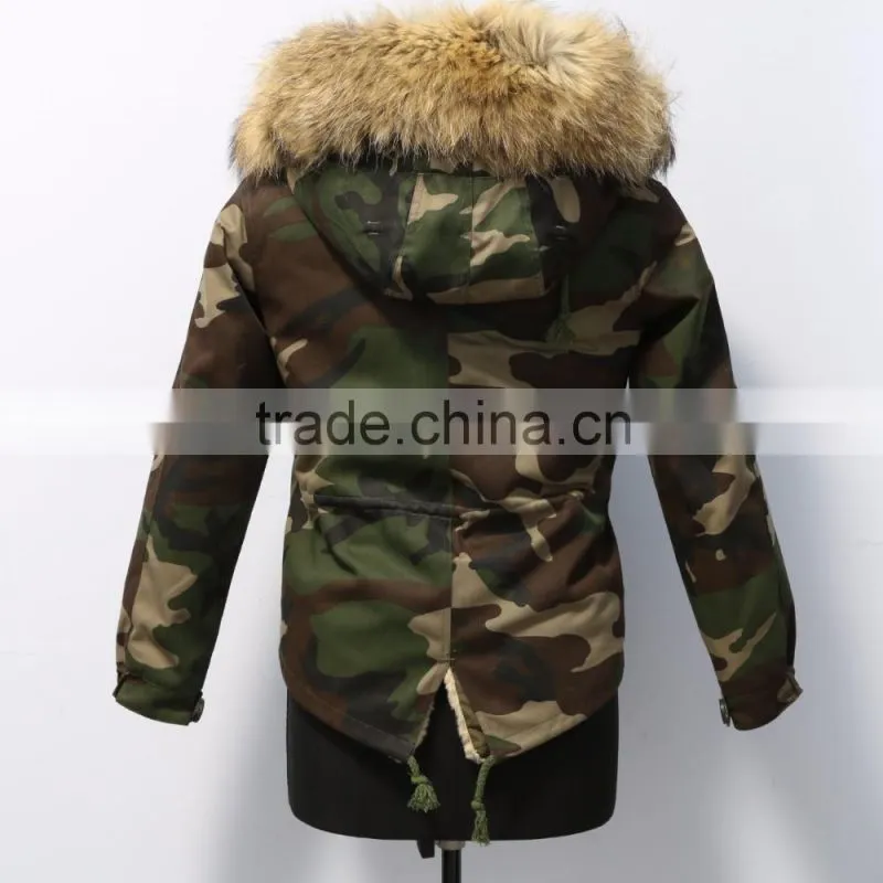 hot selling parka jacket with fox fur collar
