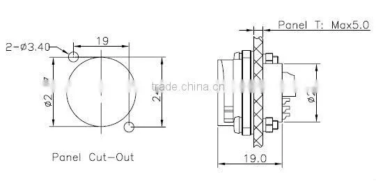 3pin,Power and Data,for LED Display,Waterproof Power Connector