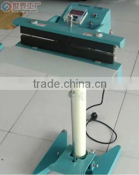 vertical electronic foot impulse sealer with cutter