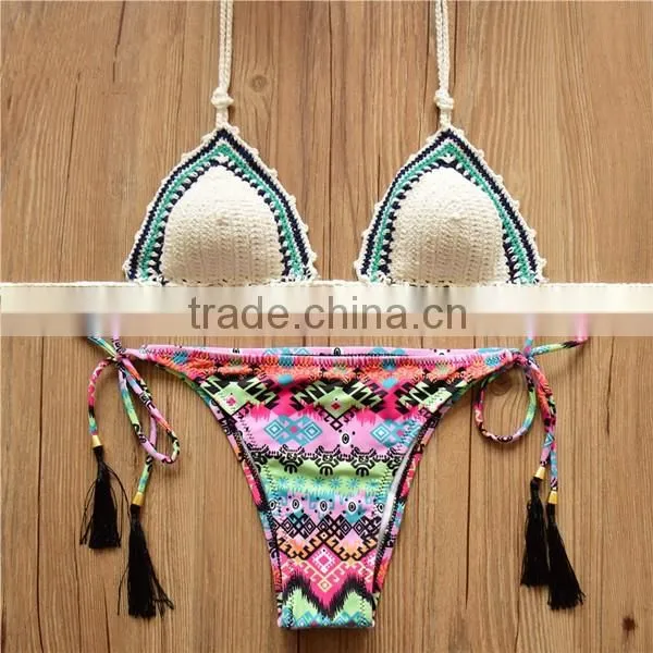 triangle cup crochet bikini, Wholesales of Crochet handmade Bikini