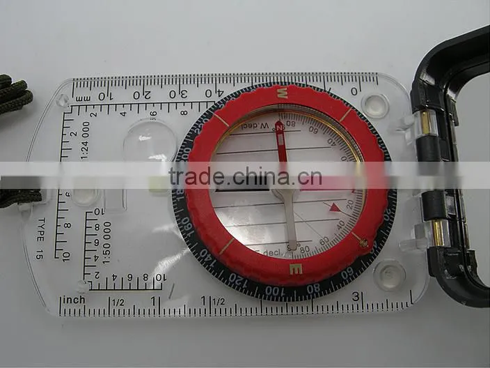 Outdoor Hiking Camping Pocket camping Map Compass with mirror