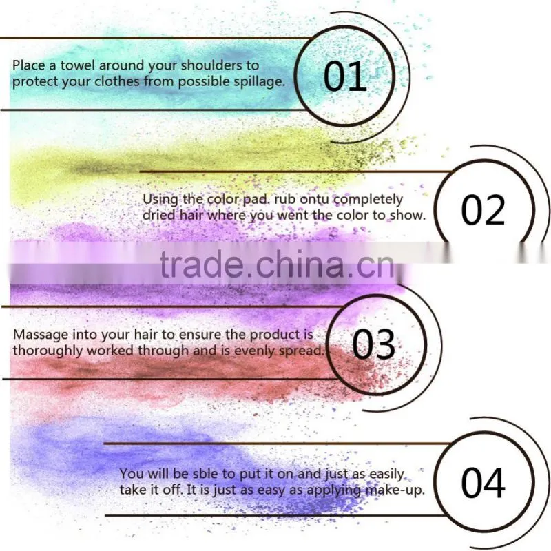 chalk powder beauty product temporary hair dye christmas party OEM one step hair color