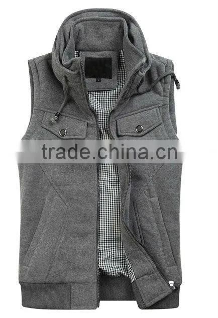 cotton black casual vest