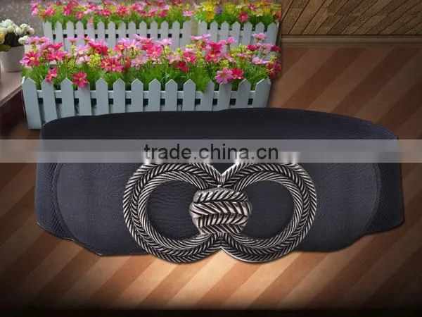 Elastic Belt PU Ending Womens Belt Fashion Belts For Ladys 2015 Polyester Webbing