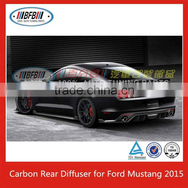 For Ford Mustang 2015 carbon fiber material rear bumper diffuser