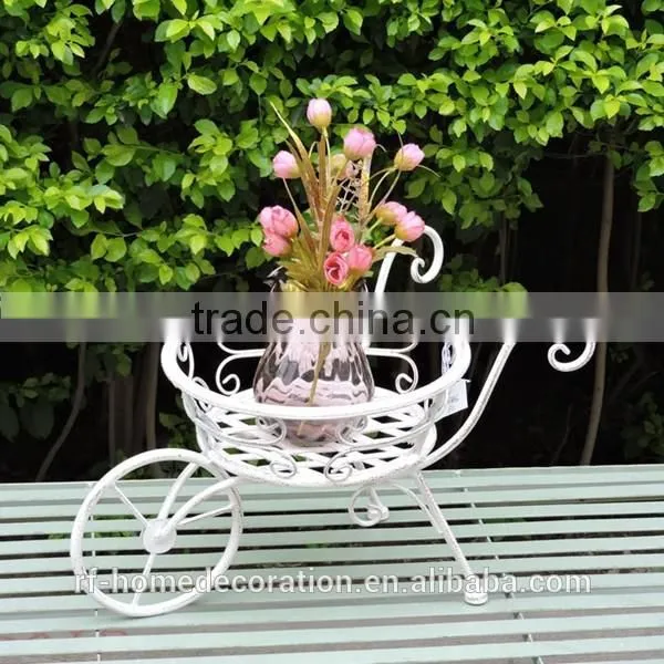 Wrought iron vintage bicycle plant stand wedding decoration