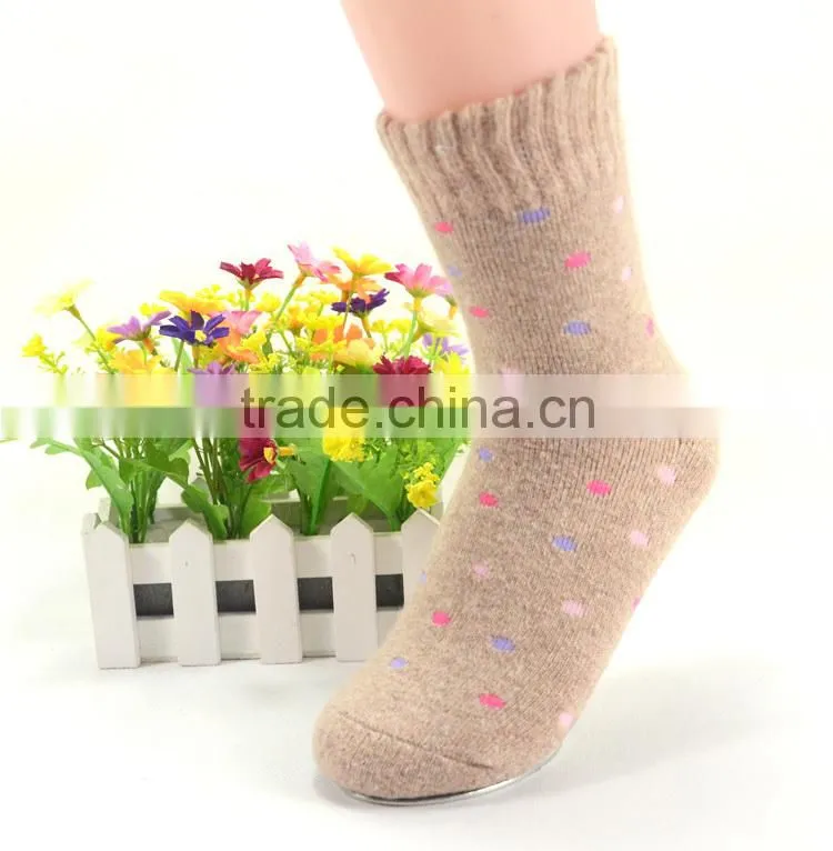 Cute flower printing Wool socks female socks thick warm thick winter socks for women