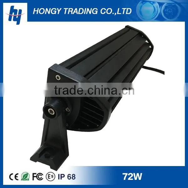 HOT Selling Battery Powered LED Off Road Light Bar 72W LED Flood Light Bar For Cars 12V