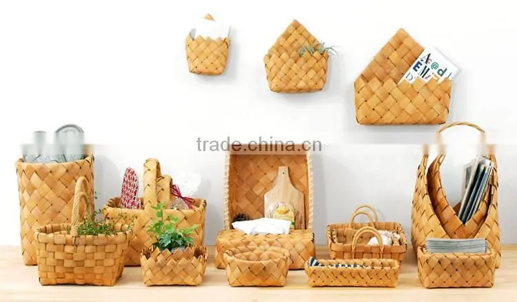 Handmade Bamboo Oval Basket