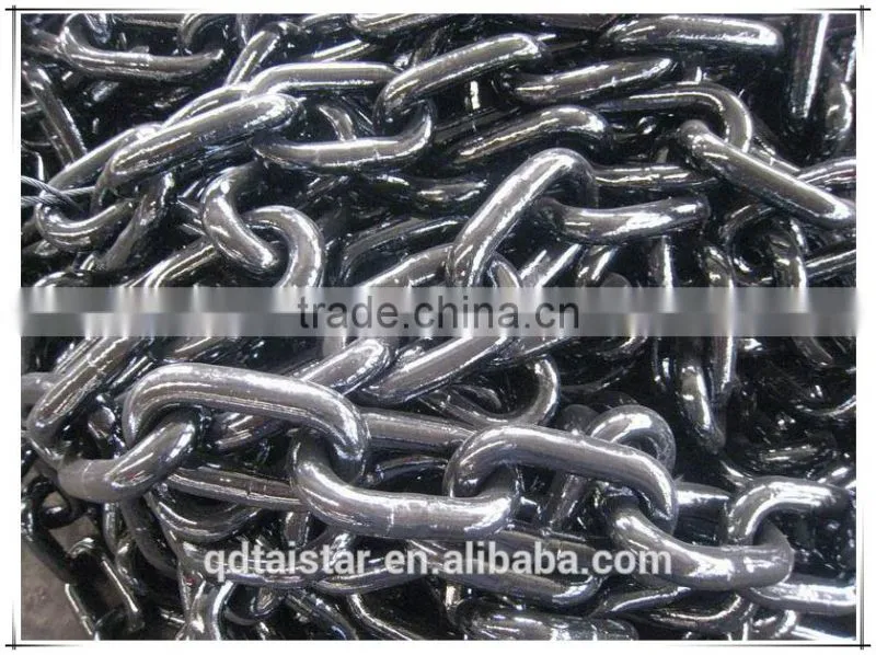 marine class U2 U3 Black painted Studless Link Anchor Chain