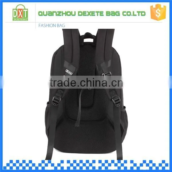 Best fashion cheap good quality polyester black men waterproof backpack bag
