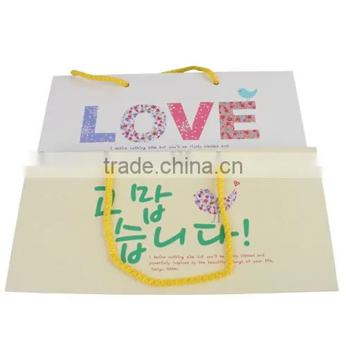 2015 paper packaging bag paper bag for clothing printing