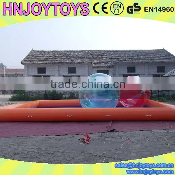 0.9mm PVC tarpaulin walking water ball pool / inflatable pvc swimming pool / pvc swimming pool