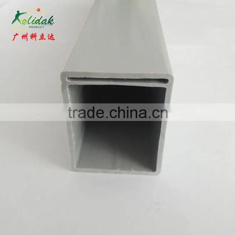 Gray PVC Rectangle pipe plastic extrusion