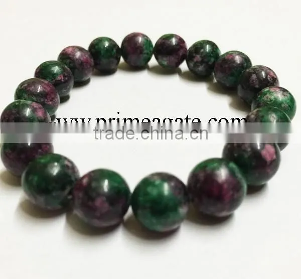 Ruby Fuchsite Elastic Beads Bracelet | A grade good quality gemstone bracelet | Agate new jewelry 2016 bracelets