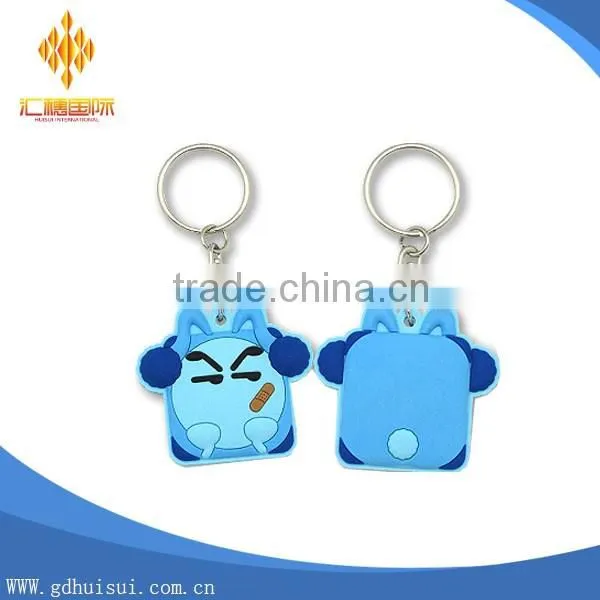 Cheapest custom soft PVC rubber key chain without MOQ