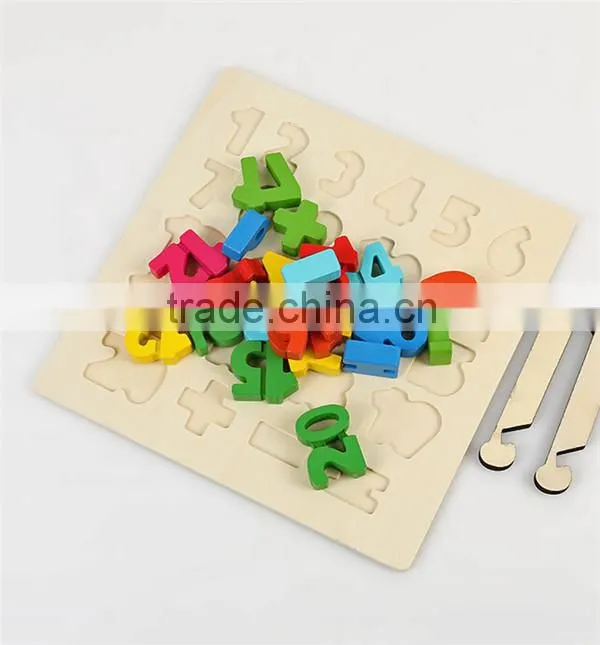 Wooden Training Aid Interesting Arabic Numerals Educational DIY Toy