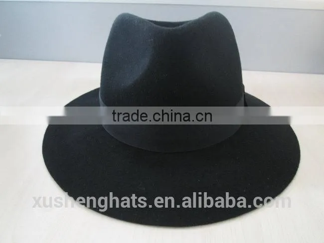 wholesale wool felt wide brim fedora hats for men