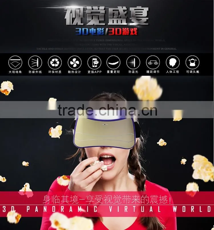 5inch 1280*780 Android 4.4 Quad core all in one VR 3D Glasses headset