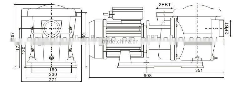 super flow with fiter plastic water treatment pump