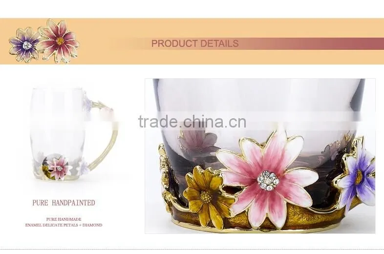 RORO 2014 New Design March in Paris daisy craft gift water mug
