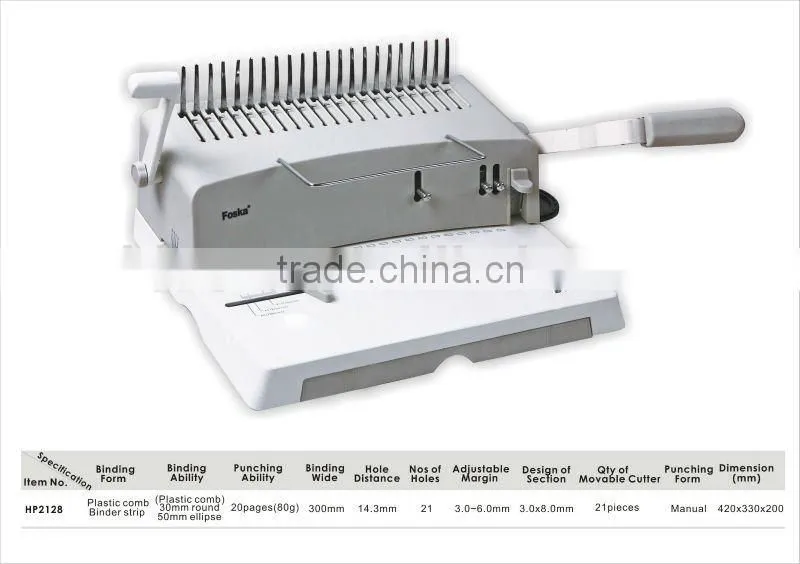 Plastic Comb book binding machine