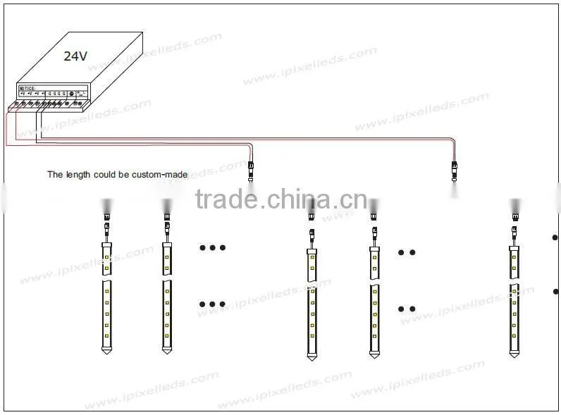 smd2835 360 view degree automatic control auto led meteor snowfall tube