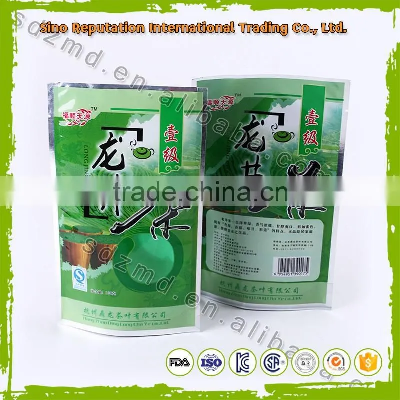 plastic stand up pouch for tea for wholesale packaging bags