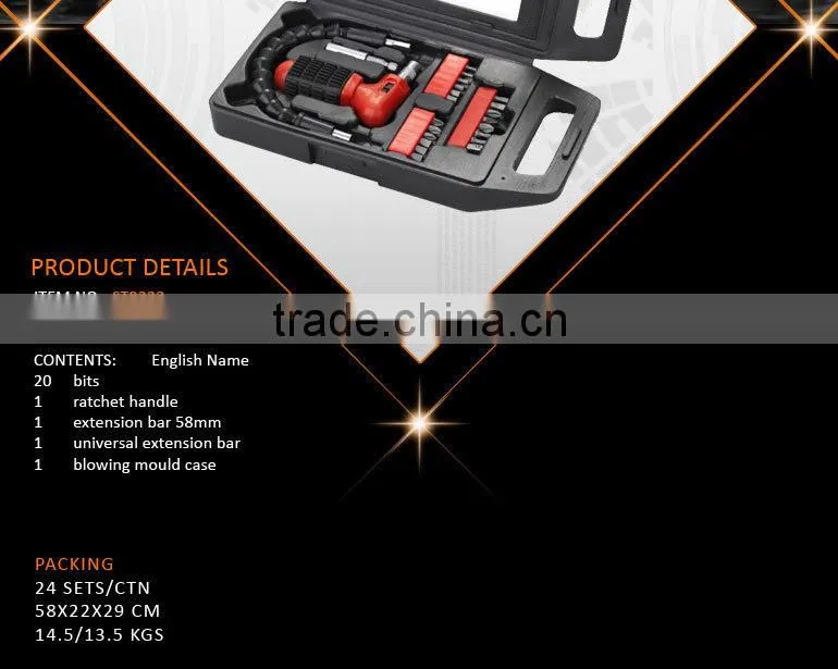 24pcs Extension Bar Hardware Tool Holder Bit Set