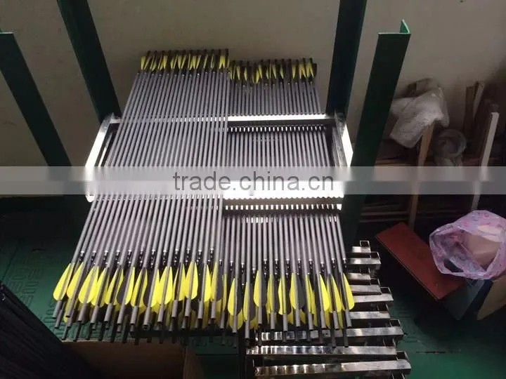 Archery Carbon Fiber Arrows With Plastic Vanes Fit For Compound Bow