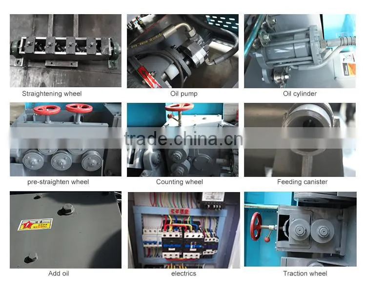 Easy operate wire rod straightening and cutting machine