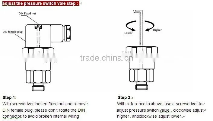 pressure switch,NO/NC pressure switch, water flow pressure switch
