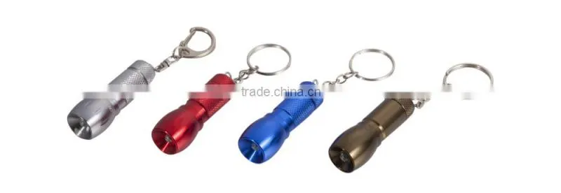 Mini size led flashlight keychain with light wholesaler rotating on head