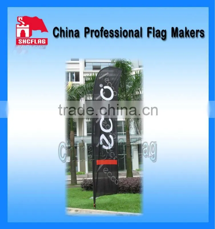 promotional outdoor silk screen printed beach flag