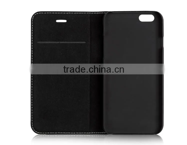 100% Real Genuine Flip Wallet Leather Case Cover For Apple iPhone 6 6S Plus Screen Protector