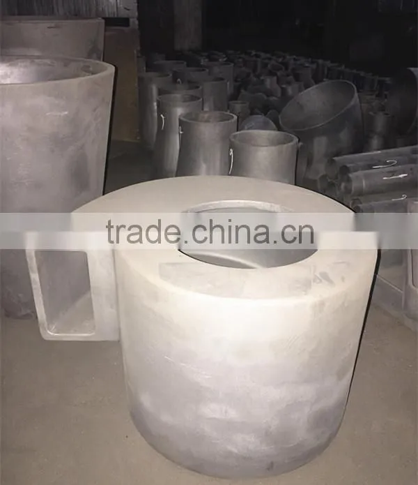 Cast silicon carbide ceramic parts, cast ceramic parts for cyclone cluster