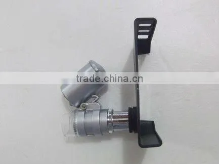 hot sale iphone camera microscope with 2 led light and 1 uv light 60x binocular microscope