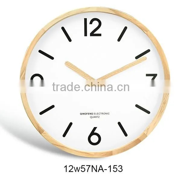 Arabic Numerals and Roman Numerals wood clock wall