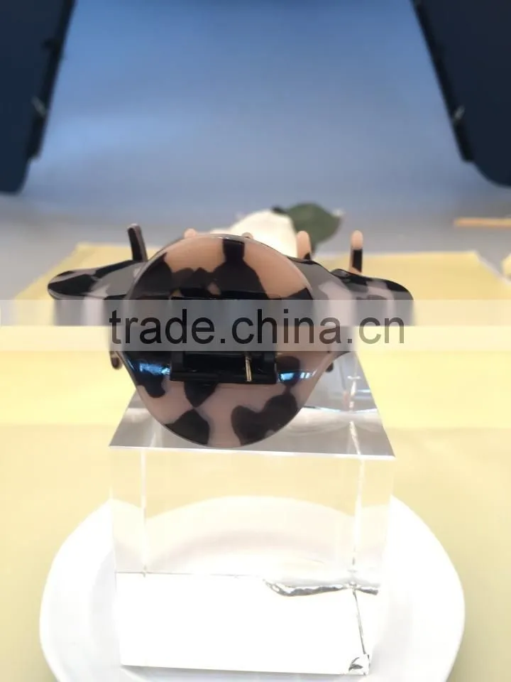 Hot sale plastic hair clip korean acrylic celluloid tortoise shell acetate hair claw clip