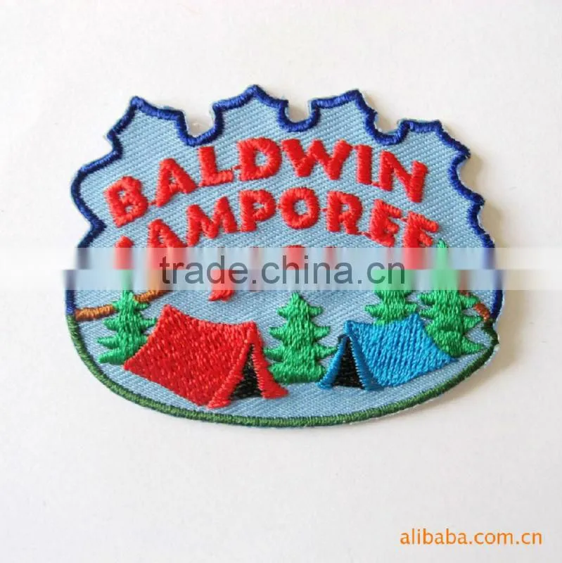 blue embroidery epaulette patch