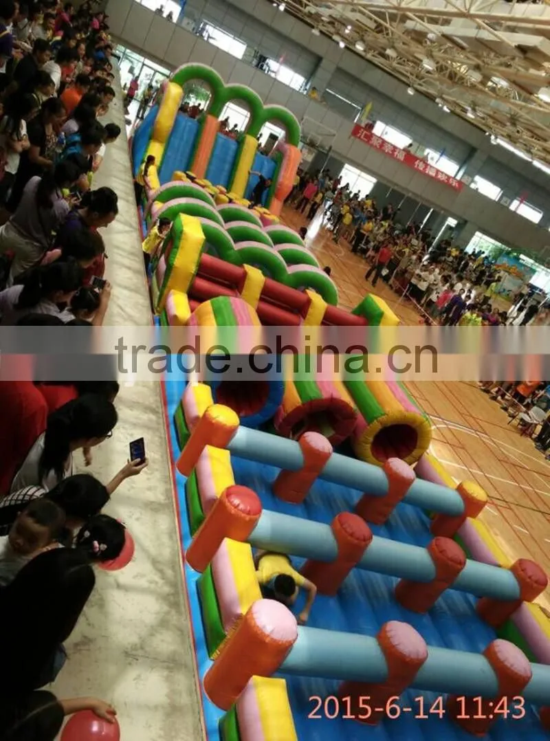 Great quality Inflatable Obstacle Challenge adults course obstacle inflatable running