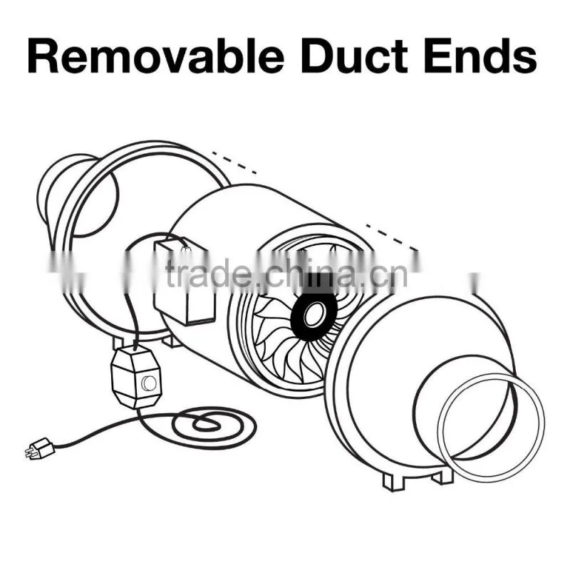 4" Hydroponics Grow light Mixed Flow inline Duct fan Grow Room Tent ventilation