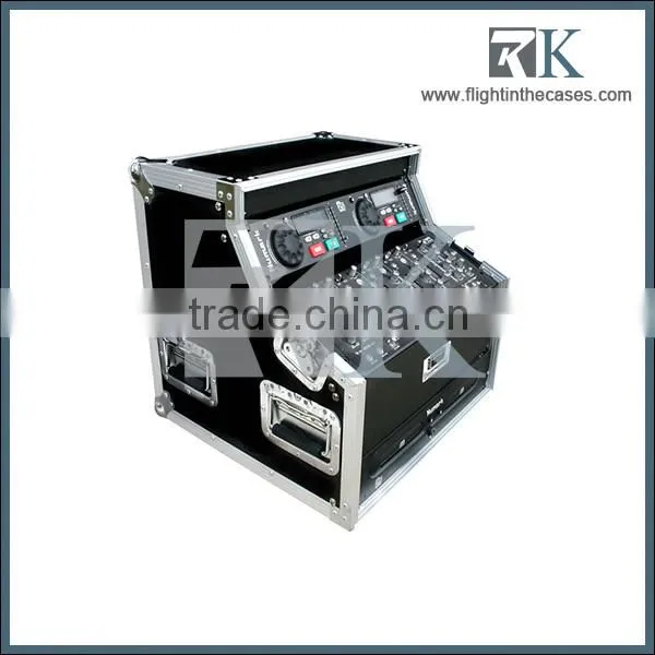 Hot sale RI4DJWS2 Slant Performing dj mixer flight Case