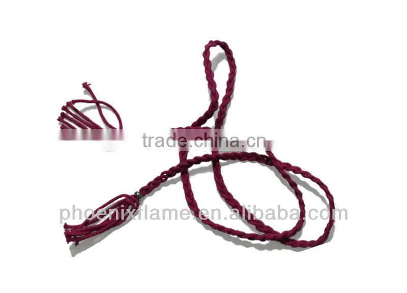 wholesale leather belt rope with tassel