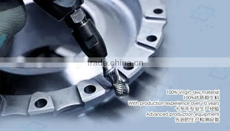Manufacturer of zhuzhou rotary burs cemented with high quality