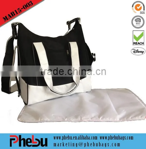 2015 leather diaper baby bag set(MAB15-007)
