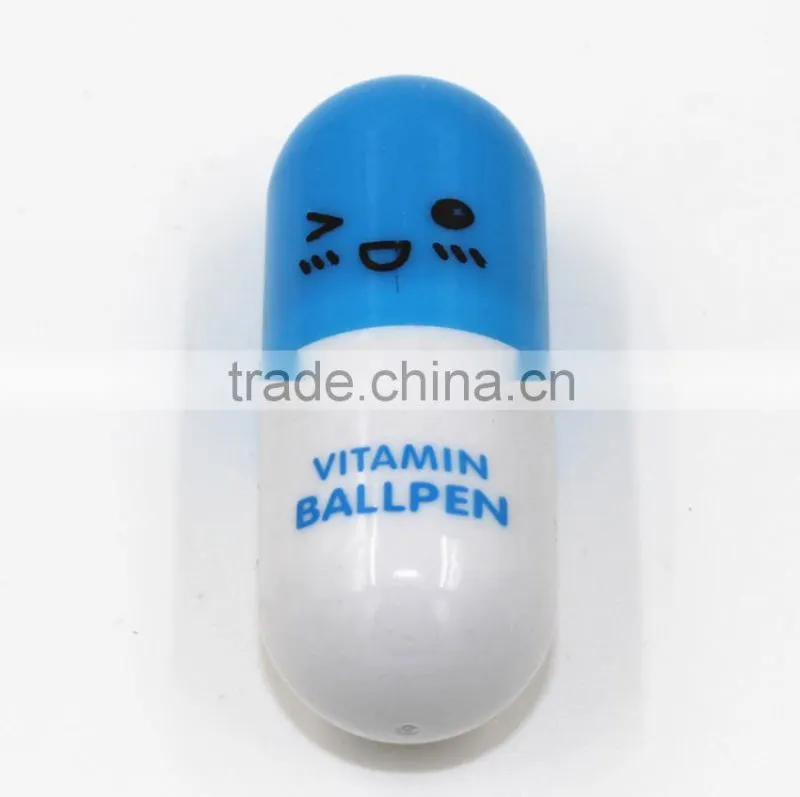 Pill Ball Point Pen Telescopic Vitamin Capsule Ballpen Stationery