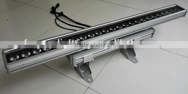 Direct Sale IP65 Outdoor DMX512 6in1 RGBWA+UV 24x15w LED Slim Cameleon Linear Panel LED Wash Bar Light